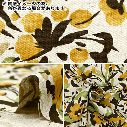 [From quantity 5] Fabric "Cotton hemp canvas Wild Flowers Blue CLCAWIFL-BL"