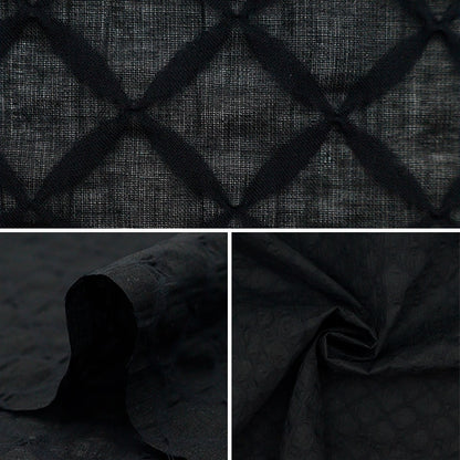 [From quantity 5] Fabric "Wavy Sheer Salt Reduced Black SALT-077BK"