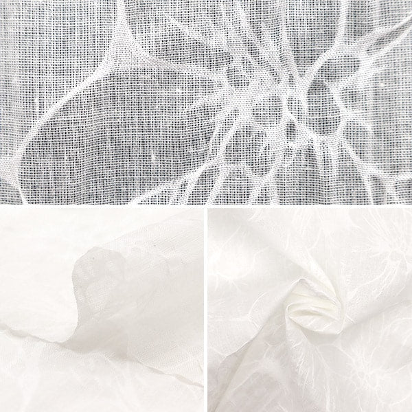 [From quantity 5] Fabric "Wavy Sheer Salt Reduced Off White Salt-158ow"