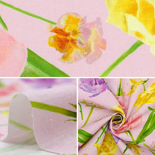 [Aus Quantität 5] Stoff "Hibiya Hanadai Florist's Floral Cotton Place Leinwand leckeres Muster lila HBY-10008-PP"