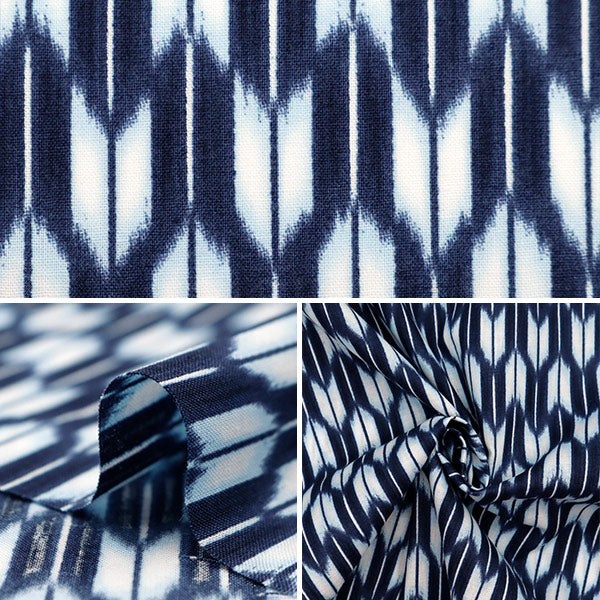 [From quantity 5] Fabric 『Scare Print Aperture style Japanese pattern arrow feathers 850257-9-1]