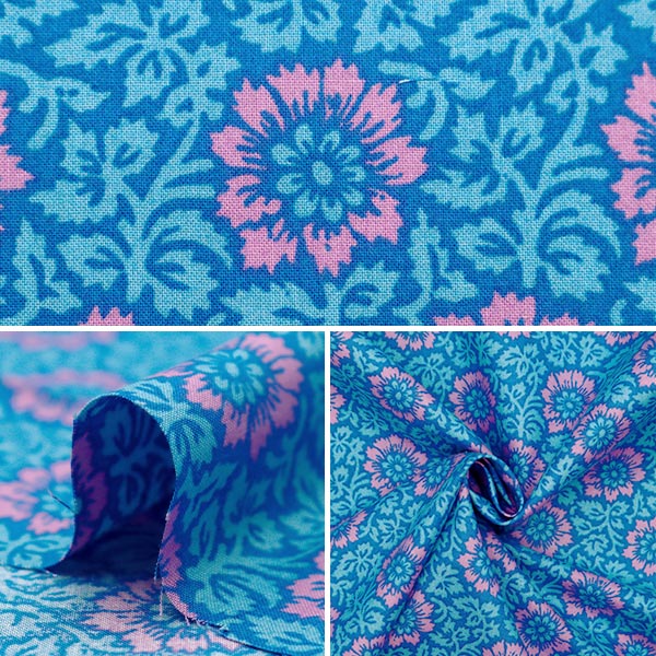 [From quantity 5] Fabric "Souleiado SoleAdo Vintage Feel Blue SLFCV-108A"