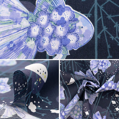 [De la cantidad 5] Fabric "Ladoles Misuzu Uta Goldfish Navy KMS24-GF-NV"