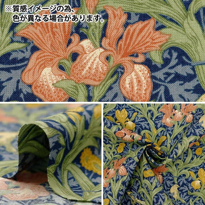 [From quantity 5] Fabric 『Sheeting V & A Iris Black VA10025-B]