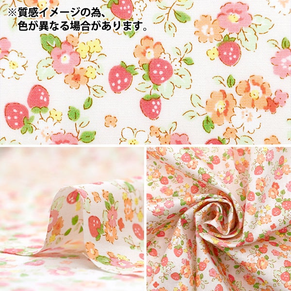 [From quantity 5] Fabric "Broad Find My Strawberry and Flower Blue AP35407-1D"