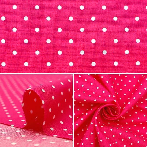 [From quantity 5] Fabric 『Scare Print Dot Shocking Pink CR8876-113]