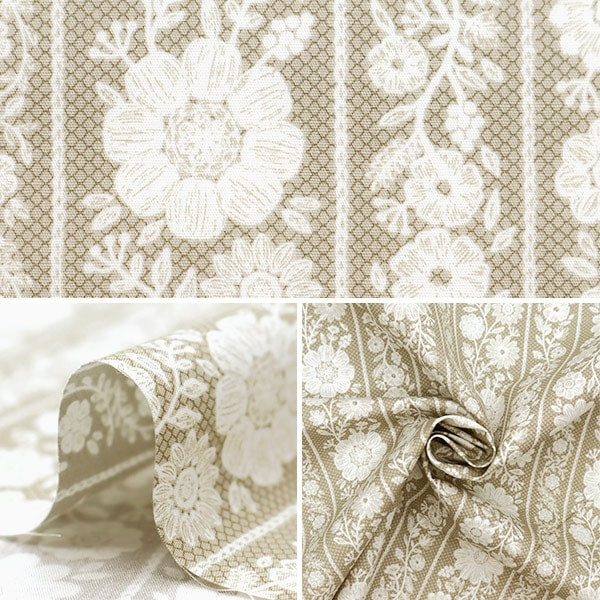 [De la cantidad 5] Fabric "Flower Beige Beige Bremfl-Be"