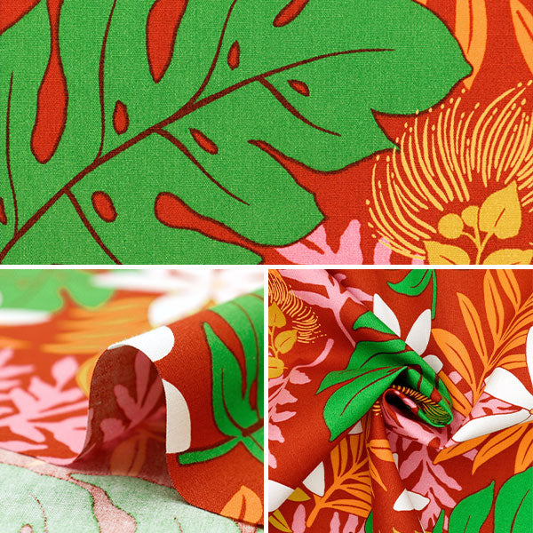 [From quantity 5] Fabric "Broad Hawaii Amplint Red 282-A-RE"