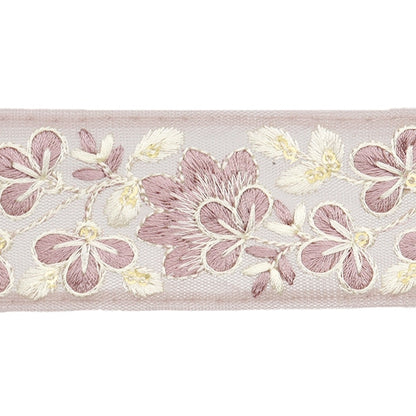 [De la cantidad 5] ArtilleraRibete "2024 Ribete bordado indio Púrpura x blanco 3529b"