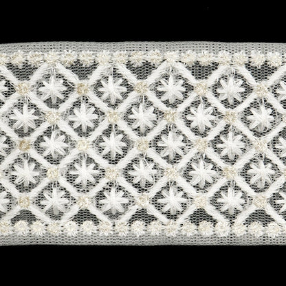 [De la cantidad 5] ArtilleraRibete "2024 Ribete bordado indio White X White M-215J"