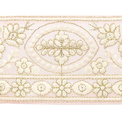 [De la cantidad 5] ArtilleraRibete "2024 Ribete bordado indio Rosa x blanco M-296B3"