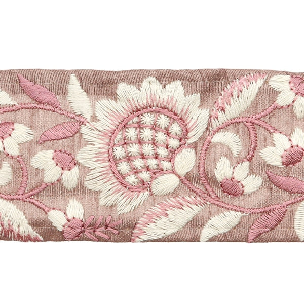 [Aus Menge 5] HandwerkBesätze 『2024 Indischer Stickereibesatz Brown X Pink M-302F]