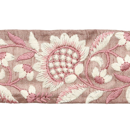 [Aus Menge 5] HandwerkBesätze 『2024 Indischer Stickereibesatz Brown X Pink M-302F]