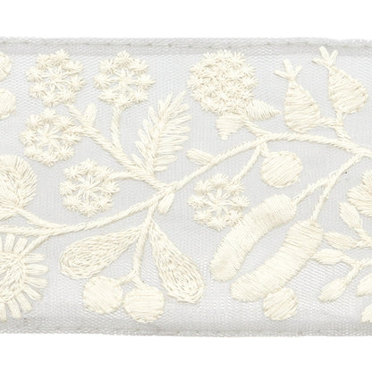 [De la cantidad 5] ArtilleraRibete "2024 Ribete bordado indio Gris x blanco M-113#11"