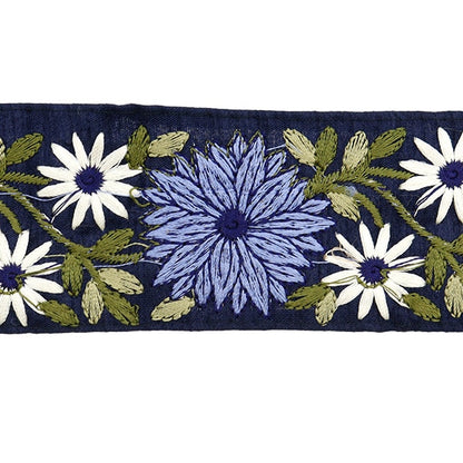 [De la quantité 5] artisanatGarniture "2024 Garniture de broderie indienne Bleu x vert m137a1"