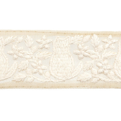 [De la cantidad 5] ArtilleraRibete "2024 Ribete bordado indio Beige x blanco M-283B5"