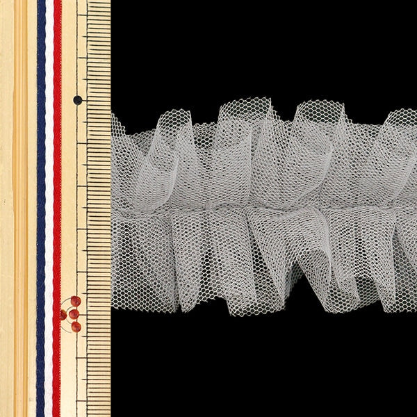 チュール 『ネロリローズ フリルチュールテープ グレー NR-03』 KIYOHARA 清原