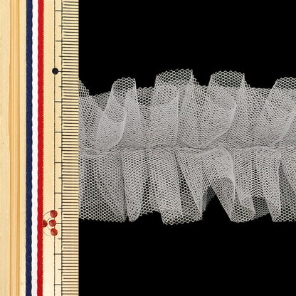 チュール 『ネロリローズ フリルチュールテープ グレー NR-03』 KIYOHARA 清原