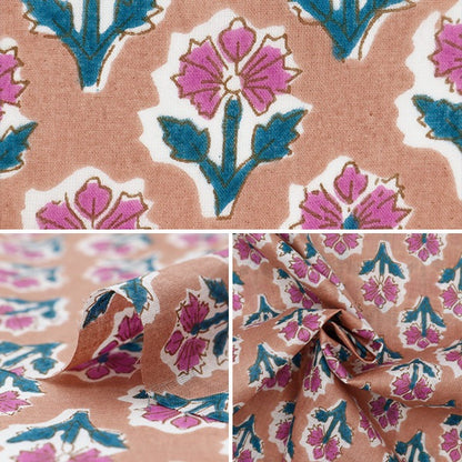 [De la cantidad 5] Fabric "Indo Boyle Patrón de flores de impresión X Pink Ram-Boi-42"