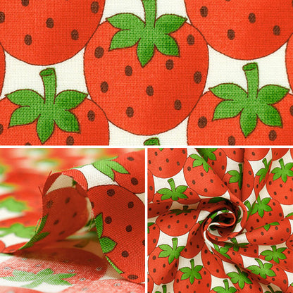 [Aus Menge 5] Stoff "Schreckensdrawberry Party Strawberry Parade Red 850446-1-1"