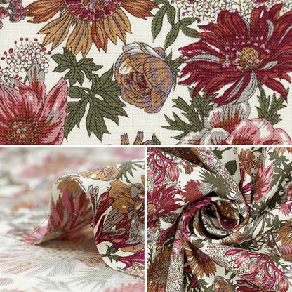 [Dalla quantità 5] Fabric "Scare Pattern Botanical Red SQ9020-2A"