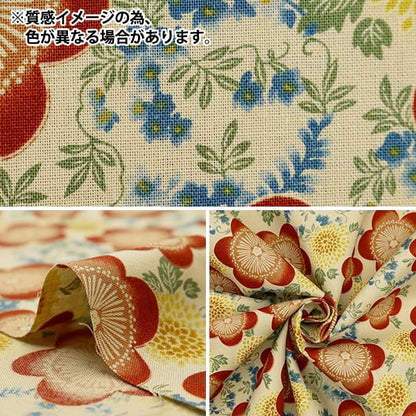 [From quantity 5] Fabric 『Sheeting Umeka Asagi 83063-1-2]