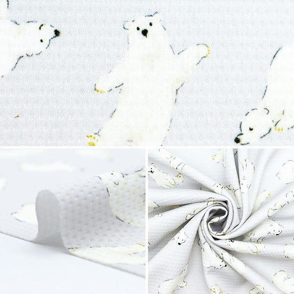 [De la quantité 5] tissu "Cross cool sirkuma blanc 150-1649-d1"