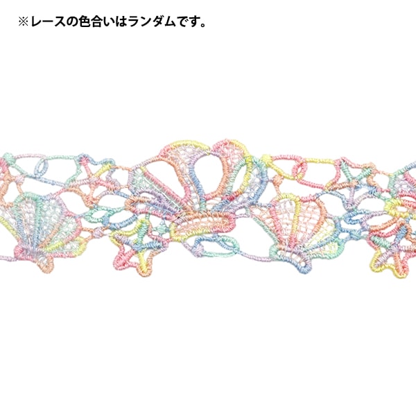 レースリボンテープ 『カラフルケミカルレース 約3cm幅×約1.2m巻き CCL