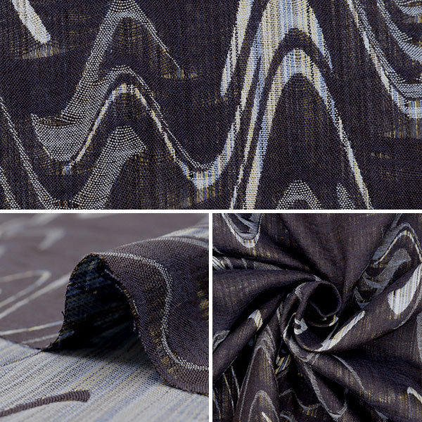 [De la cantidad 5] Fabric "Cotton Jacquard Navy KW0246-01"