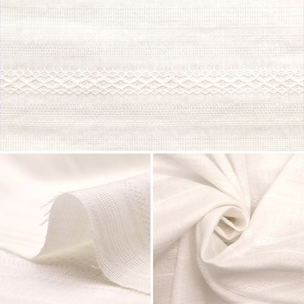 [来自数量5]织物“棉花Jacquard White KW0246-02”