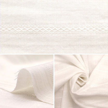 [Aus Menge 5] Stoff "Cotton Jacquard White KW0246-02"