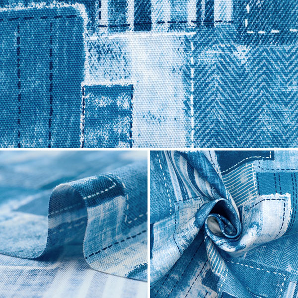 [De la quantité 5] tissu "Ox Spotage de style denim Pattern SO-58600-2A"