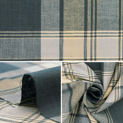 [الكمية من 5] قماش "Madras Check Beige Blue Green INM24-BEBLGN"