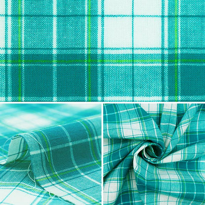 [Aus Menge 5] Stoff "Madras Check White Blue A INM24-WHBLA"