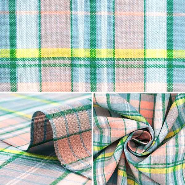 [From quantity 5] Fabric "Madras Check Thermo Rean INM24-SAGN"