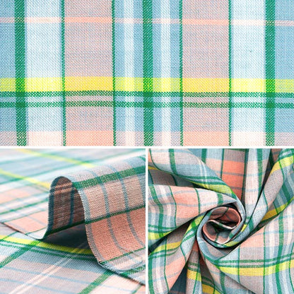 [From quantity 5] Fabric "Madras Check Thermo Rean INM24-SAGN"