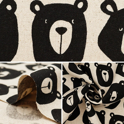 [From quantity 5] Fabric "Cotton hemp canvas Kyoton Bear Natural 850472-1-1"