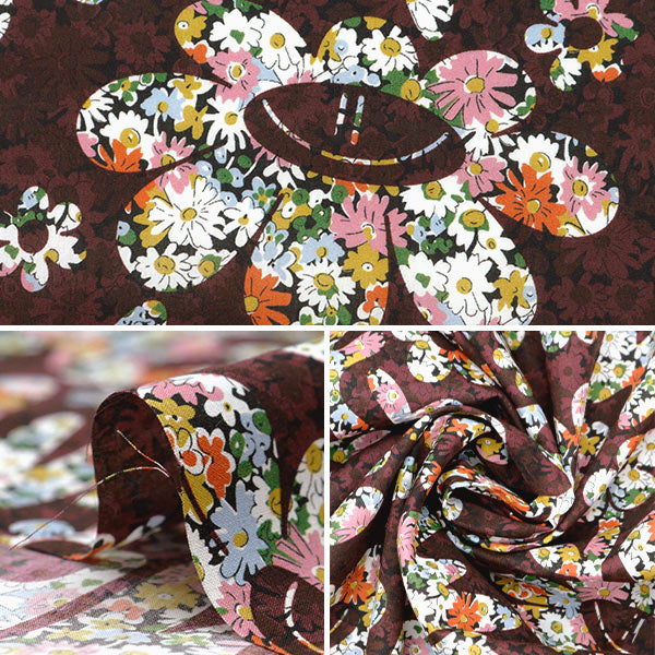 [From quantity 5] Fabric "Liberty Fabric Tana lawn Flower power 3634241-24AU " Liberty Japan