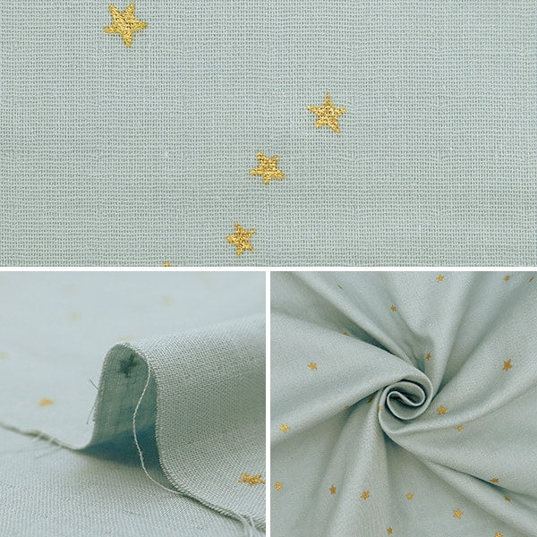 [De la cantidad 5] Fabric "W Gasza Saxofón de patrón de estrella x Gold KTS6430-10" Algodón Kobayashi Algodón Kobayashi Kobayashi.