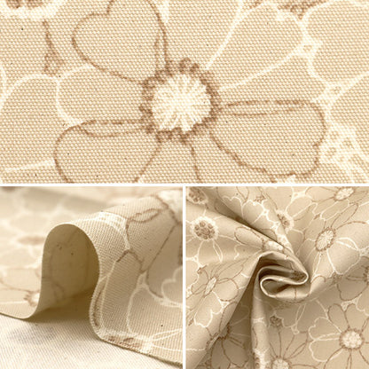 [De la cantidad 5] Fabric "Nova Ox Bordery Flower Pattern Natural Noz-emfl-na" Kokka Cocka