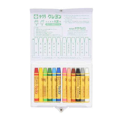 Материал изображения "Crayon Taromaki 12 Color Button Case Bly12" Сакура Сакура Крепас