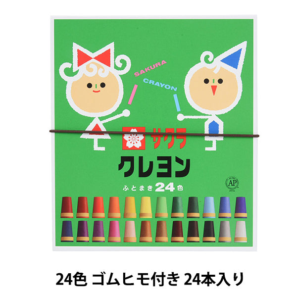 Материал изображения "Crayon Taromaki 24 цвета Эластичный шнурLy24r со строкой" Сакура Сакура Крепас