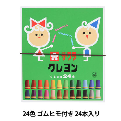 Материал изображения "Crayon Taromaki 24 цвета Эластичный шнурLy24r со строкой" Сакура Сакура Крепас