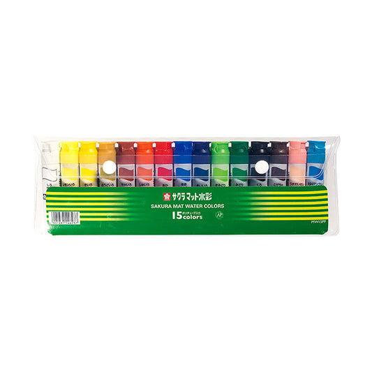 Pinturas "Matt Watercolor Polytube 15 Reta de colores de mar MW15PF" Sakura sakura crepass