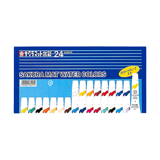 Pinturas "Matt acuarela Tubo laminado 24 Color Set EMW24" Sakura sakura crepass