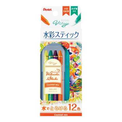Peinture "Vistage (Vistage) Aquarelle Stick Castel mélange GSS1-12CT" Pentel pentel