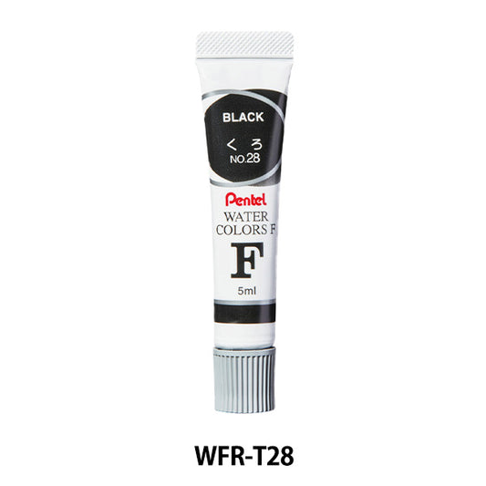 Pintura "F Agua de acuarela Tubo laminado Enogur Monocromático Blacklack WFR-T28" Pentel Pentel