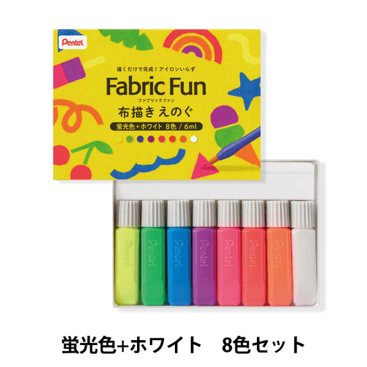 Materiale immagine "tessuto ventola in tessuto disegnato colore metallico / set fosforescente a 8 colori FFPC1-S8J" Pentel pentel