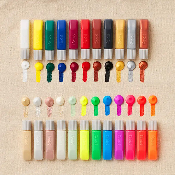 Materiale immagine "Clood fluorescente per ventola in tessuto Dranati+set di 8 colori bianco FFPC1-F8J" Pentel pentel