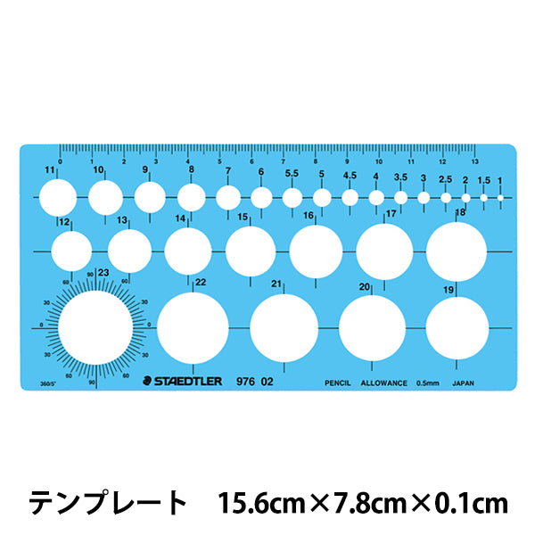 Plantilla de equipo de dibujo "yen regulatoria 976 02" Staedtler steder